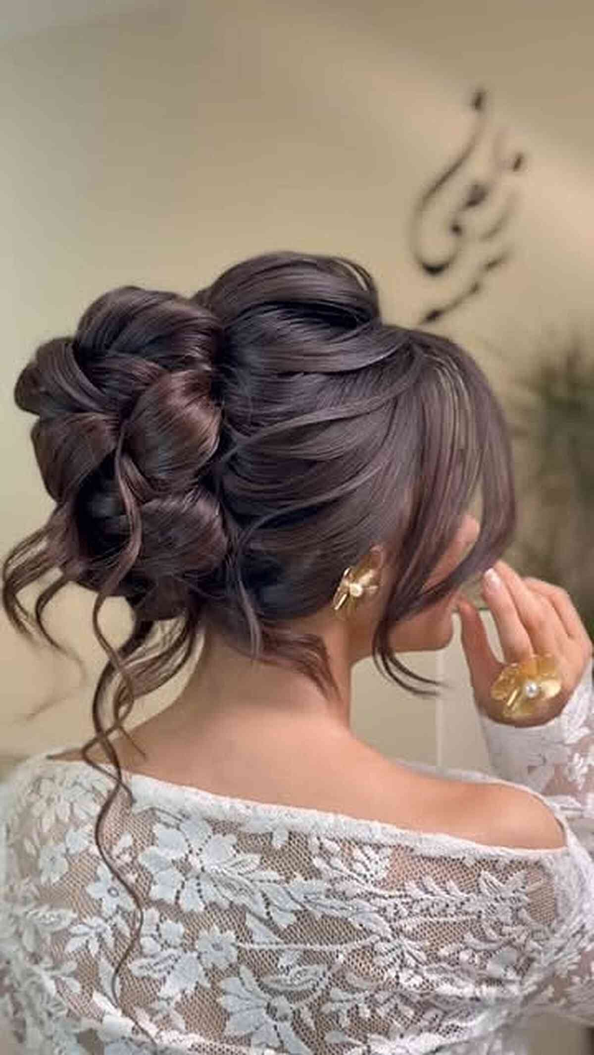 Elegant braided bridal updo