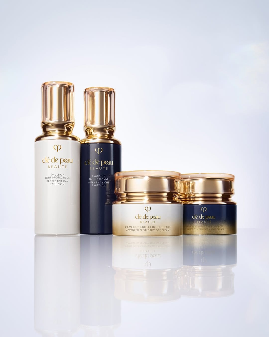 Gold and ivory skincare packaging